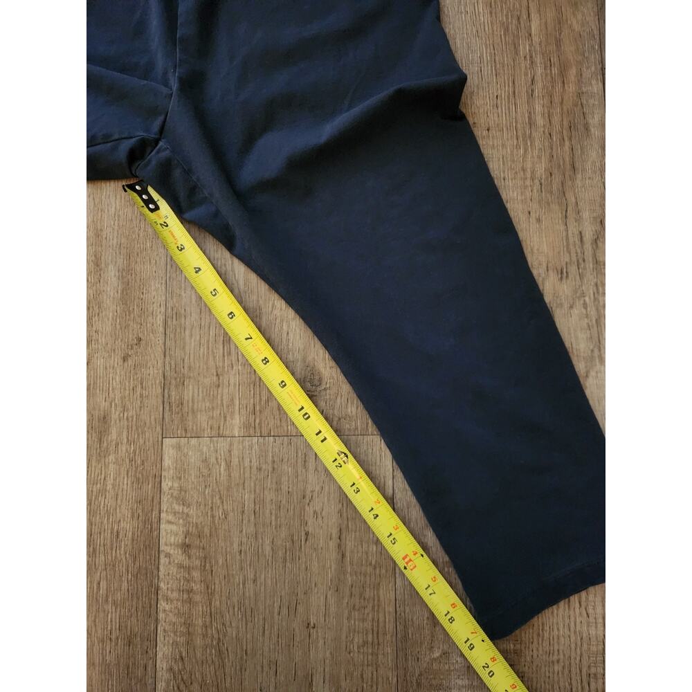 J JILL Size L Pima Cotton Capri Leggings Stretch Pants Navy Pull On - Picture 7 of 8